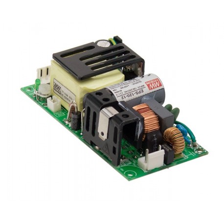 EPS-120-12 - EPS-120-12 MEANWELL AC-DC Single output Open frame power supply, Output 12VDC / 7A, 12VDC 5A auxiliary outpu..