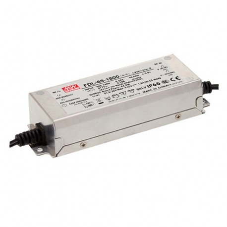 FDL-65-1800 - FDL-65-1800 MEANWELL AC-DC Constant current LED driver with Active PFC, Output 36VDC / 1.8A