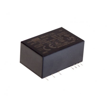 IRM-01-24S - IRM-01-24S MEANWELL AC-DC Single Output Encapsulated power supply, Input 85-305VAC, Output 24VDC / 0.042A, S..