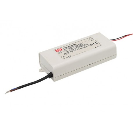 PCD-40-350B - PCD-40-350B MEANWELL AC-DC Single output LED driver Constant Current (CC), Output 0.35A / 65-115VDC, AC phas..
