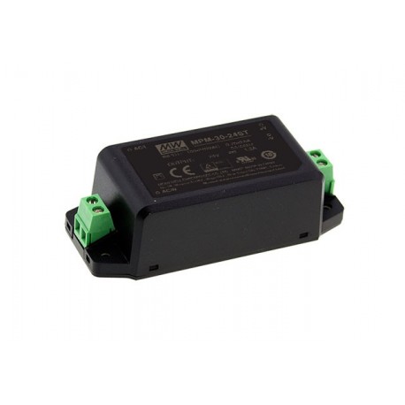 MPM-30-48ST - MPM-30-48ST MEANWELL AC-DC Single output Medical Encapsulated power supply, Output 48Vdc at 0.63A Screw term..