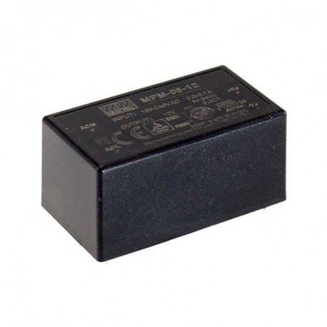 MPM-05-12 - MPM-05-12 MEANWELL AC-DC Single output Medical Encapsulated power supply, Output 12VDC / 0.42A, PCB through ..