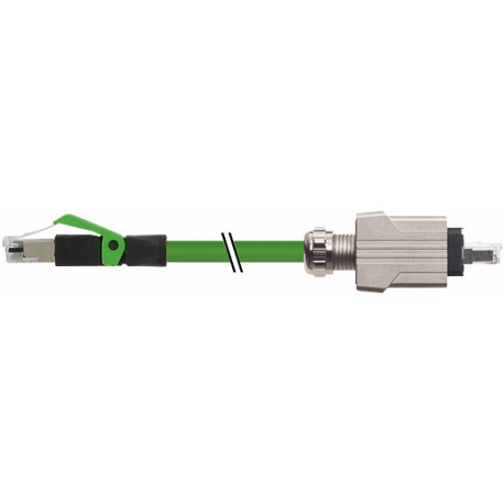 7000-74305-7960400 - 7000-74305-7960400 MURRELEKTRONIK RJ45 Push Pull male 0°/ RJ45 male 0° Ethernet PUR 2x2xAWG22 shielded green..