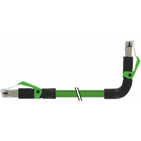 7000-74327-7960100 - 7000-74327-7960100 MURRELEKTRONIK RJ45 male 0° / RJ45 male 90° up, Ethernet PUR 2x2xAWG22 shielded green UL/..