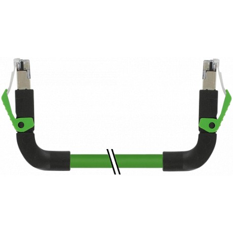 7000-74409-7960030 - 7000-74409-7960030 MURRELEKTRONIK RJ45 male 90° up / RJ45 male 90° up Ethernet PUR 2x2xAWG22 shielded green ..