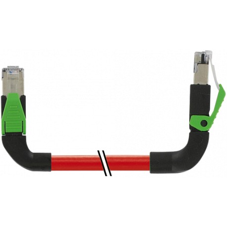 7000-74469-7921000 - 7000-74469-7921000 MURRELEKTRONIK RJ45 male 90°up /RJ45 male 90°right Ethernet PUR 2x2xAWG22 shielded red UL..