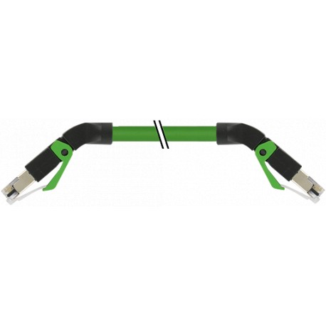 7000-74481-7960030 - 7000-74481-7960030 MURRELEKTRONIK RJ45 male 45°down /RJ45 male 45°down Ethernet PUR 2x2xAWG22 shielded green..