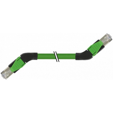 7000-74541-7960150 - 7000-74541-7960150 MURRELEKTRONIK RJ45 male 45°left /RJ45 male 45°left Ethernet PUR 2x2xAWG22 shielded green..