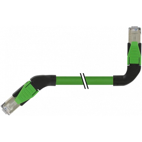 7000-74547-7960060 - 7000-74547-7960060 MURRELEKTRONIK RJ45 male 45°left /RJ45 male 90°left Ethernet PUR 2x2xAWG22 shielded green..