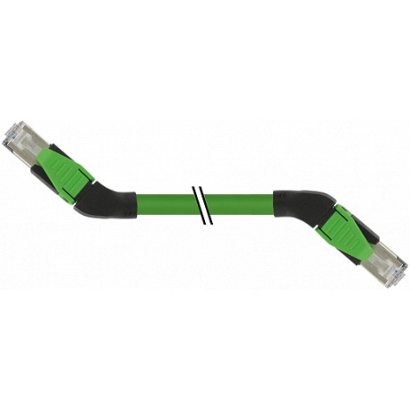 7000-74581-7960100 - 7000-74581-7960100 MURRELEKTRONIK RJ45 male 45°right /RJ45 male 45°right Ethernet PUR 2x2xAWG22 shielded gre..