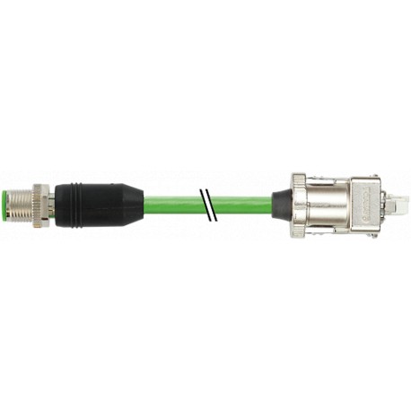 7000-SS091-8801500 - 7000-SS091-8801500 MURRELEKTRONIK M12 male 0° shielded / Drive Cliq IP67 PUR 0.20+0.38 green UL/CSA+drag cha..