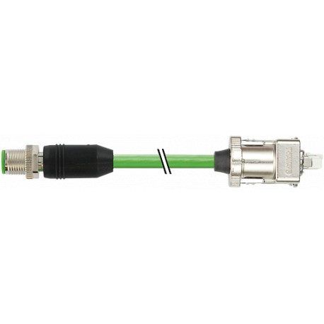 7000-SS621-8810700 - 7000-SS621-8810700 MURRELEKTRONIK M12 male 0° shielded Y-cod. / Drive Cliq IP67 PVC AWG24+22 green UL/CSA+dr..