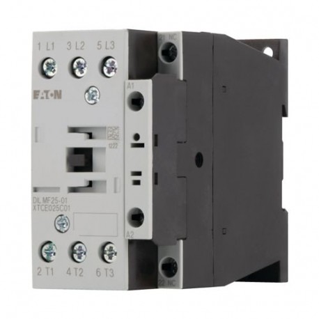 DILMF25-01(RAC48) - DILMF25-01(RAC48) 104447 Y7-104447 EATON ELECTRIC Contactor, 3p+1N/O, 5HP/600VAC, SEMI F47