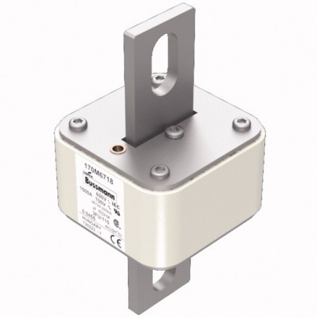 FUSE 1100A 690V 3FU/115 AR UC - FUSE 1100A 690V 3FU/115 AR UC 170M6715 EATON ELECTRIC Fuse-link, high speed, 1100 A, AC 690 V, size 3, 67 x ..