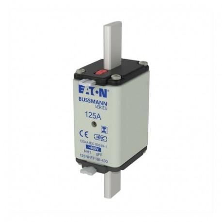 125NHFF1BI-400 - 125NHFF1BI-400 EATON ELECTRIC Fuse-link, LV, 125 A, AC 400 V, NH1, gFF, IEC, dual indicator, insulated gripp..