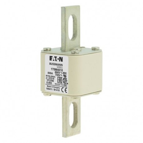FUSE 800A 690V 1FU/90 AR UC - FUSE 800A 690V 1FU/90 AR UC 170M4618 EATON ELECTRIC Fuse-link, high speed, 800 A, AC 690 V, size 1, 53 x 69 ..