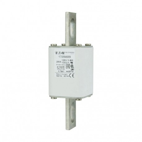 FUSE 200A 1250V 1FU/115 AR CU - FUSE 200A 1250V 1FU/115 AR CU 170M4689 EATON ELECTRIC Fuse-link, high speed, 200 A, AC 1250 V, size 1, 53 x ..