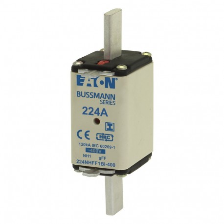 EATON 224A 400V GFF 1 NH FUSE - EATON 224A 400V GFF 1 NH FUSE 224NHFF1BI-400 EATON ELECTRIC Fuse-link, LV, 224 A, AC 400 V, NH1, gFF, IEC, d..