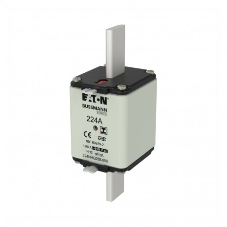 224NHG2BI-690 - 224NHG2BI-690 EATON ELECTRIC Fuse-link, LV, 224 A, AC 690 V, NH2, gL/gG, IEC, dual indicator, insulated grip..