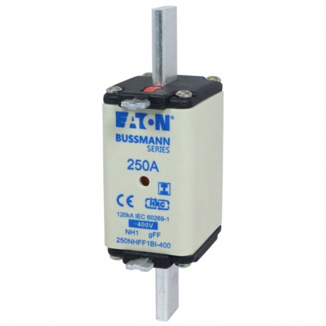 EATON 250A 400V GFF 1 NH FUSE - EATON 250A 400V GFF 1 NH FUSE 250NHFF1BI-400 EATON ELECTRIC Fuse-link, LV, 250 A, AC 400 V, NH1, gFF, IEC, d..