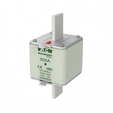 355NHM3B - 355NHM3B EATON ELECTRIC Fuse-link, low voltage, 355 A, AC 500 V, NH3, aM, IEC, dual indicator