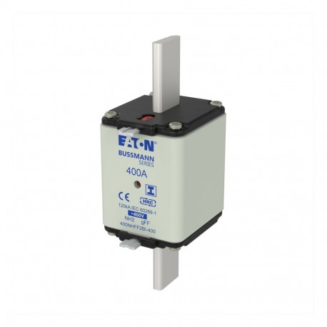 400NHFF2BI-400 - 400NHFF2BI-400 EATON ELECTRIC Fuse-link, LV, 400 A, AC 400 V, NH2, gFF, IEC, dual indicator, insulated gripp..