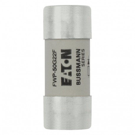 Fuse 50A 690VAC gR 22x58 - Fuse 50A 690VAC gR 22x58 FWP-50G22F EATON ELECTRIC Fuse-link, high speed, 50 A, AC 690 V, 22 x 58, gR, IEC, ..