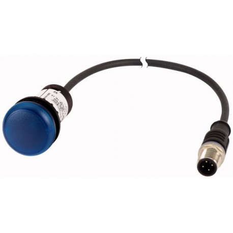 C22-L-B-24-P30 - C22-L-B-24-P30 185124 EATON ELECTRIC Indicator light, classic, flat, blue, 24 V AC/DC, cable (black) with m8..