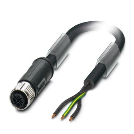 SAC-3P-1,5-PVC/M12FSS PE - SAC-3P-1,5-PVC/M12FSS PE 1425384 PHOENIX CONTACT Power cable SAC-3P- 1,5-PVC/M12FSS PE 1425384