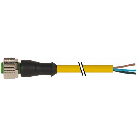 7000-12181-0130500 - 7000-12181-0130500 MURRELEKTRONIK M12 female 0° with cable PVC 3X0.34 yellow UL, CS 5m