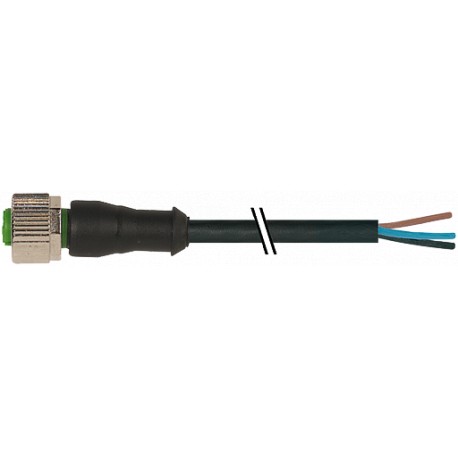 7000-12181-6530300 - 7000-12181-6530300 MURRELEKTRONIK M12 female 0° with cable PUR 3X0.34 black UL/CSA + robot + drag chain 3m