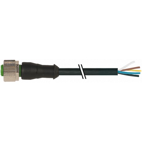 7000-12241-6153500 - 7000-12241-6153500 MURRELEKTRONIK M12 female 0° with cable PVC 5X0.34 black UL/CSA 35m
