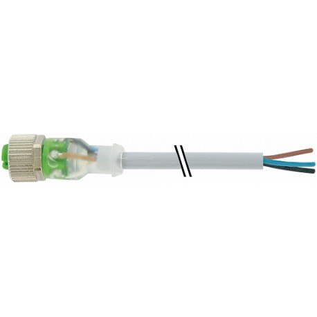 7000-12261-2130750 - 7000-12261-2130750 MURRELEKTRONIK M12 female 0° with cable + LED PVC 3X0.34 yellow UL/CSA 7.5m