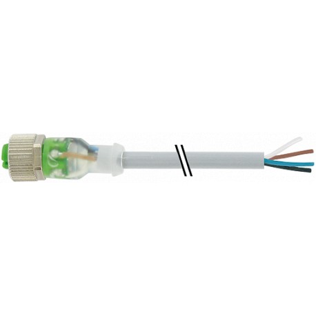 7000-12291-2240750 - 7000-12291-2240750 MURRELEKTRONIK M12 female 0° with cable LED PUR 4x0.34 gray UL/CSA 7,5m