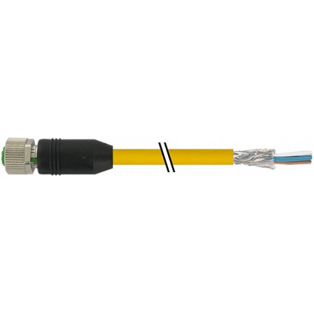 7000-15101-1382500 - 7000-15101-1382500 MURRELEKTRONIK M12 female 0° with cable Cube67-Safety PUR (4x0.5C + 2x0.5)C shielded yell..