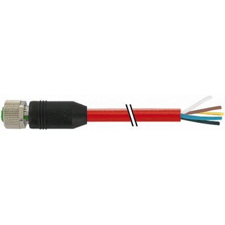 7000-17041-7181000 - 7000-17041-7181000 MURRELEKTRONIK M12 female 0° with cable PUR 8x0.25 red drag chain 10m