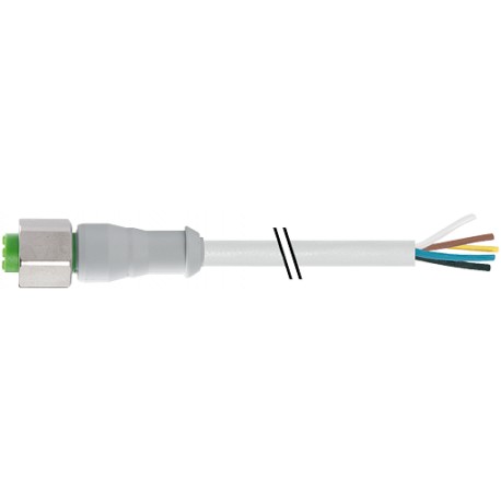 7014-12241-3440500 - 7014-12241-3440500 MURRELEKTRONIK M12 female 0° with cable F&B PVC 5X0.34 yellow 5m