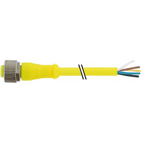 7030-12241-1260500 - 7030-12241-1260500 MURRELEKTRONIK M12 female 0° with cable AIDA PUR 5x0.34 yellow UL/CSA + drag chain 5m
