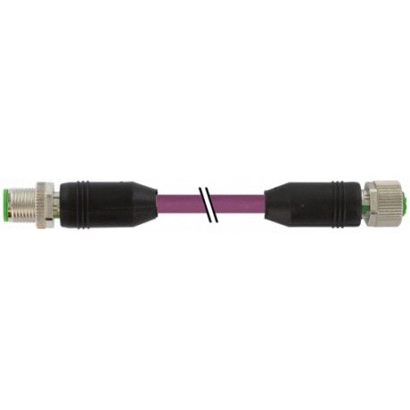 341814 - 341814 MURRELEKTRONIK M12 male 0° / M12 female 0° DeviceNet PUR AWG24 + AWG22 shielded violet UL/CSA + drag ..