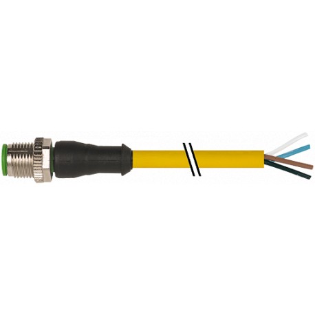 7000-12021-0240300 - 7000-12021-0240300 MURRELEKTRONIK M12 male 0° with cable PUR 4x0.34 yellow UL/CSA 3m