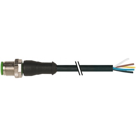 7000-12041-7320200 - 7000-12041-7320200 MURRELEKTRONIK M12 male 0° with cable PUR 5x0.34 black UL/CSA + drag chain 2m