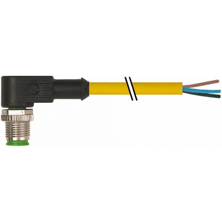 7000-12081-0130300 - 7000-12081-0130300 MURRELEKTRONIK M12 male 90° with cable PVC 3X0.34 yellow UL/CSA 3m