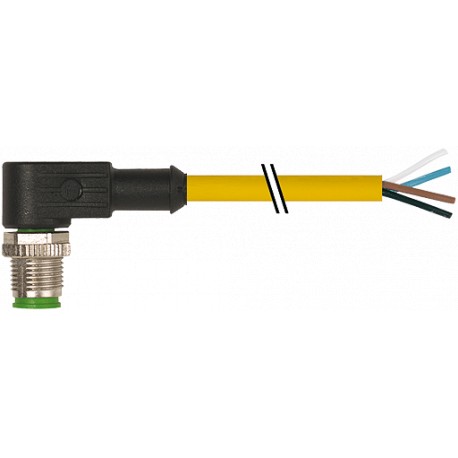 7000-12101-0540300 - 7000-12101-0540300 MURRELEKTRONIK M12 male 90° with cable PUR 4X0.34 yellow UL/CSA + robot, drag chain 3m