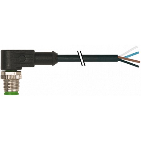 7000-12101-6541000 - 7000-12101-6541000 MURRELEKTRONIK M12 male 90° with cable PUR 4X0.34 black UL/CSA + robot, drag chain 10m