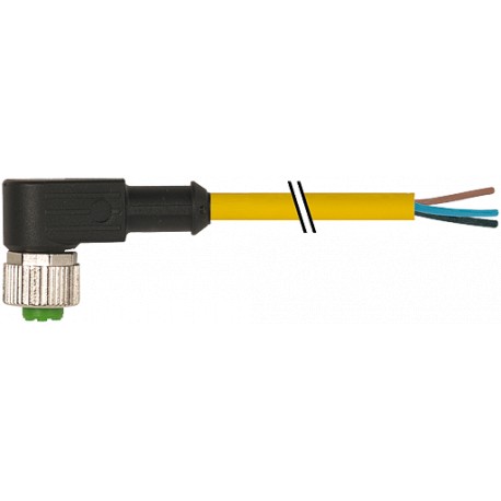 7000-12321-0331000 - 7000-12321-0331000 MURRELEKTRONIK M12 female 90° with cable PUR 3X0.34 yellow UL/CSA, drag chain 10m