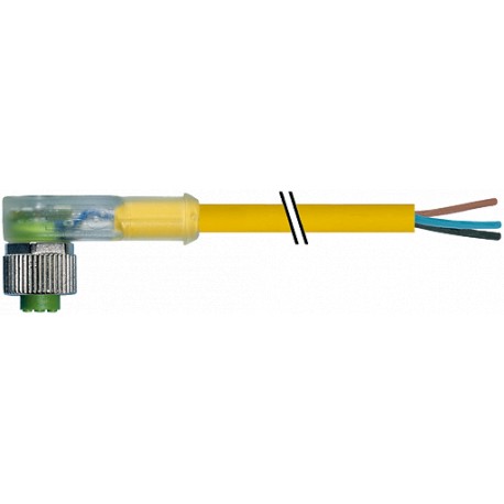 7000-12381-0331000 - 7000-12381-0331000 MURRELEKTRONIK M12 female 90° with cable LED PUR 3X0.34 yellow UL/CSA, drag chain 10m