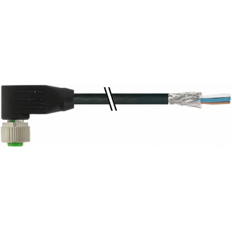 7000-13281-6431200 - 7000-13281-6431200 MURRELEKTRONIK M12 female 90° with cable PUR 5x0.34 shielded black UL/CSA + drag chain 12m