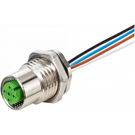 7000-13565-9720100 - 7000-13565-9720100 MURRELEKTRONIK M12 female receptacle A-cod. rear mount PP 5X0.34 1.0m