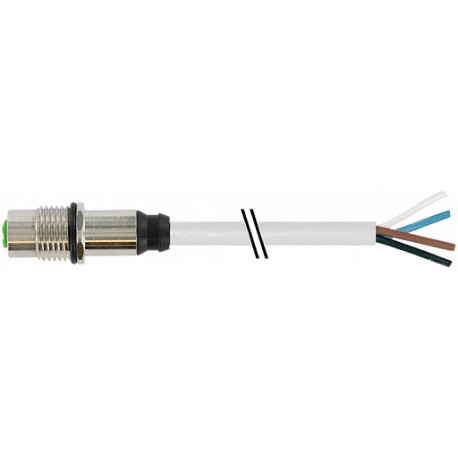 7000-13617-2140100 - 7000-13617-2140100 MURRELEKTRONIK M12 female receptacle A-cod. with cable rear mount PVC 4x0.34 gray UL/CSA ..