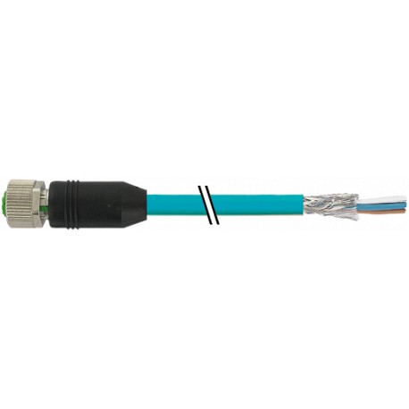 7000-14044-8341000 - 7000-14044-8341000 MURRELEKTRONIK M12 female 0° B-coded with cable PUR AWG24 + AWG22 shielded blue UL/CSA + ..
